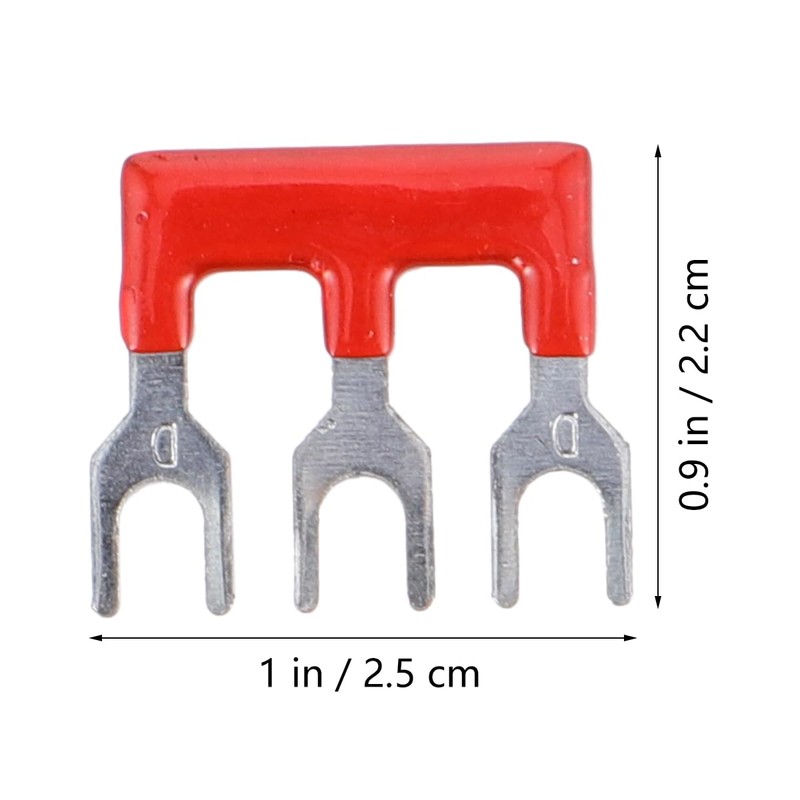 VILLCASE 20pcs 3-Postion Jumper Block Terminal Strips, Fork Type Terminal