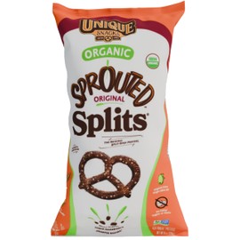 Unique Snacks Sprouted Splits Pretzels, Sprouted Pretzels, Delicious Homestyle Baked Snack Bag, OU Kosher, and Non-GMO Food, No Artificial Flavor, 8 Oz. Bag, Pack of 3