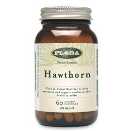 Flora Health Hawthorn - Heart Tonic - Support Cardiovascular Health - 116 mg of Hawthorn Leaf and Flower Extract - 60 Vegetarian capsules