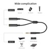 Lrbners 1FT 6.35mm Stereo Male to Dual 6.35mm Female Splitter