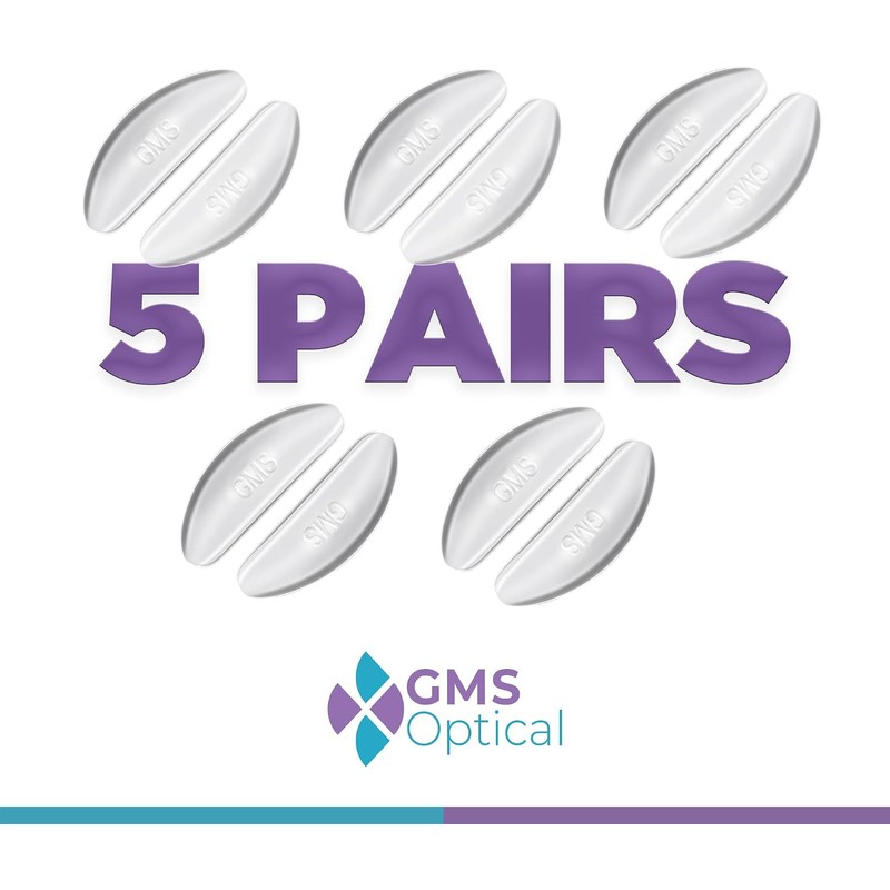 GMS Optical Adhesive Silicone Nose Pads for Glasses |1.3mm Ultra-Thin,