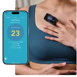 Concord iHeart Internal Age Health Monitor, Fingertip Health and Fitness Tracker. Measure Biological Age, Pulse Wave Velocity, Aortic Stiffness, Sp02 and Heart Rate BPM with our iOS and Android App
