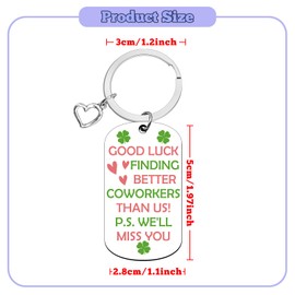 Farewell Keychain for Coworkers Leaving Gifts for Women Retirement Keychain for Coworkers Friends Boss Work Bestie Going Away Goodbye Gifts for Employee Nurse Appreciation Leaving Thank You Key Chain