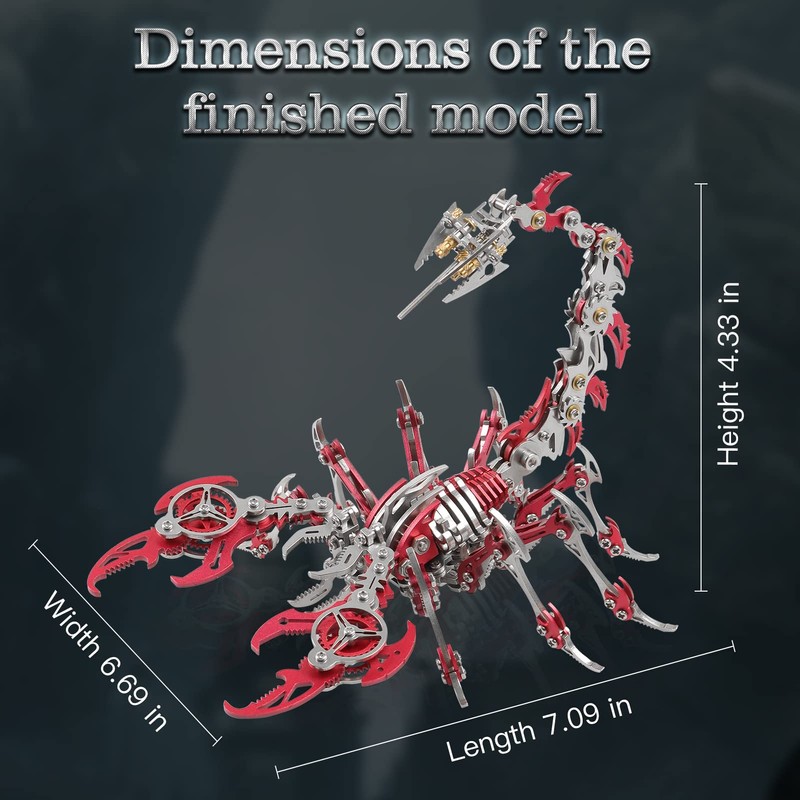 Metalkitor Scorpion 3D Metal Puzzles Kits for Adults Teens –
