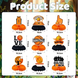 Kotkiddy Pack of 9 Basketball Centrepieces Basketball Party Decorations Basketball Table Decorations Basketball Birthday Party Items