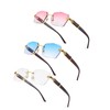 Pro Acme Rimless Rectangle Sunglasses for Men Women Square Shade