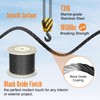 BLIKA 600FT 1/8" Black Stainless Steel Cable, T316 Marine Grade,