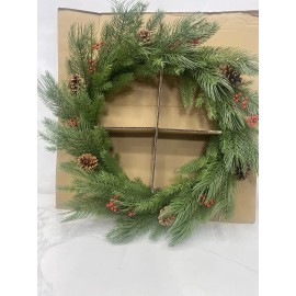 Hearth and Hand Christmas Wreath,32” Front Door Wreath Pine Cones Front Door Wall Decor