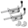 sourcing map Barrel Bolt Latch, 2Pcs 10x128mm - Stainless Steel