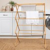 Household Essentials Bamboo Folding Clothes Drying Rack, Upscale Laundry Rack