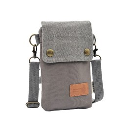 [TOEDNNQI] Smartphone Pouch, Pochette, Smartphone Shoulder Pouch, Shoulder Pouch, Mini Shoulder Bag, Cross-body Smartphone Coin, Keys, Small Items, Mini Bag, Wallet Bag, Canvas, Denim Strap, Unisex,