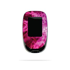 MightySkins Skin Compatible with Accu-Chek Nano - Red Mystic Flames | Protective, Durable, and Unique Vinyl Decal wrap Cover | Easy to Apply, Remove, and Change Styles | Made in The USA