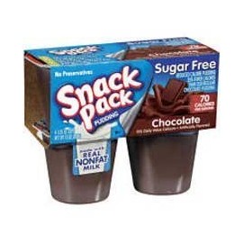 Snack Pack Sugar Free Chocolate Pudding 4-3.25oz Cups (2-packs) 8 Cups