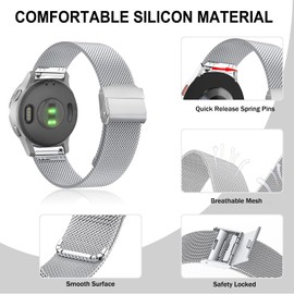 VELULYX Metal band for with Garmin Venu 2/Venu 3, 22mm Stainless Steel Band for Garmin Vivoactive 4, Forerunner 265, Forerunner 255/255 Music, Forerunner 745,First Avenger, Darth Vader