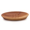 Handcrafted Wooden Soap Dish, Oval Shape with Drainage Holes, 13