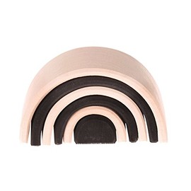 Grimm's 6-delige houten regenboog monochrome