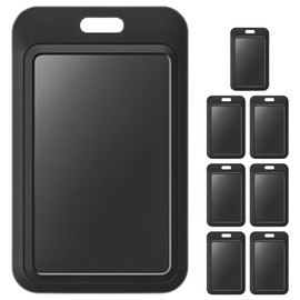 8Pcs Porta Tarjetas De IdentificacióN Reutilizables, Fundas Duras Para Tarjetas De IdentificacióN, DiseñO Deslizante, Para Oficina, Escuela, Eventos, ProteccióN Contra Agua Y DañOs
