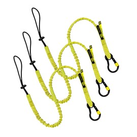 BearTOOLS New Yellow Screw Lock Safety Lanyard 3 Foot Tough Tether, Captive Eye Connector, Adjustable Loop End, Ultra-Durable, Premium Quality Materials for Scaffold Construction 5 Pack (0935YS)