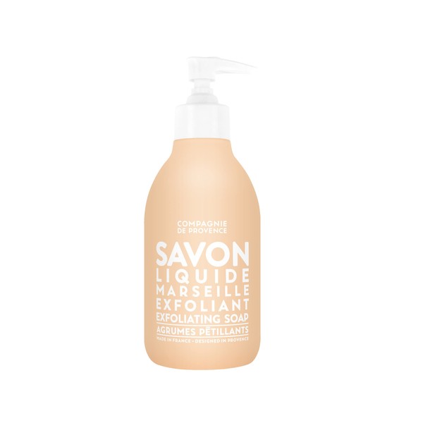 Compagnie de Provence Savon de Marseille Extra Pure Liquid Soap - Exfoliating Sparking Citrus - 10 Fl Oz Pump Bottle
