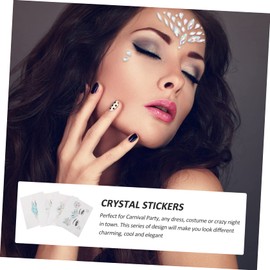 Beavorty 4pcs Face Jewels Sticker Rhinestone Rave Festival Face Gems Crystal Stickers