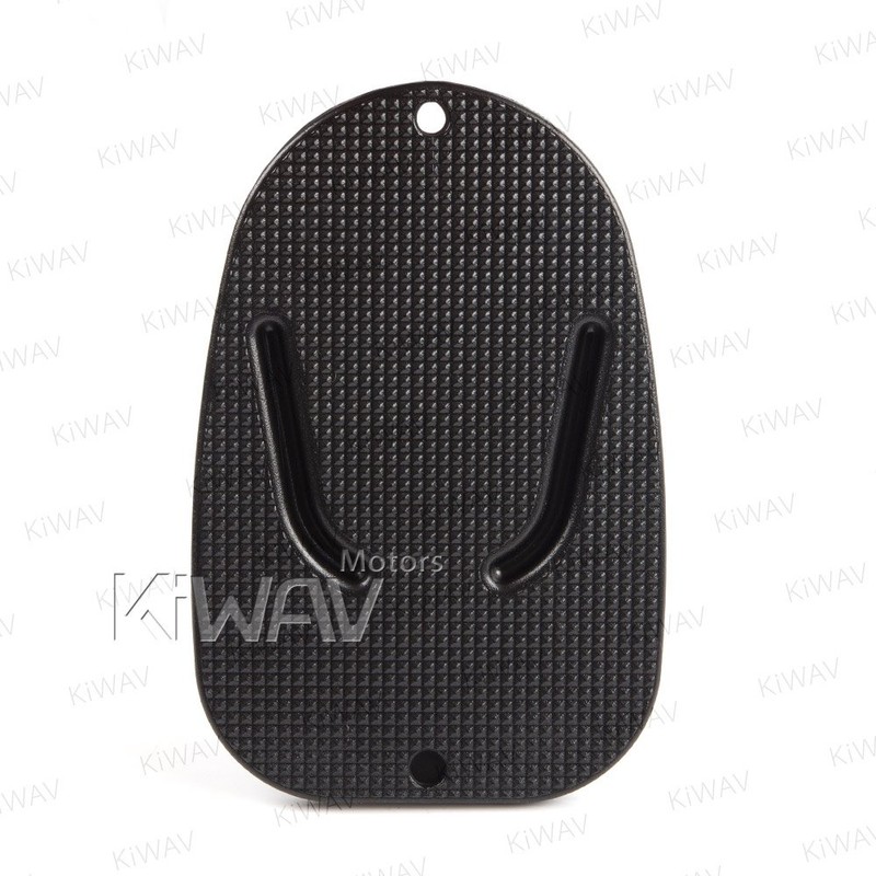 KiWAV Motorcycle Kickstand Pad Plate Support Accessory - Black -