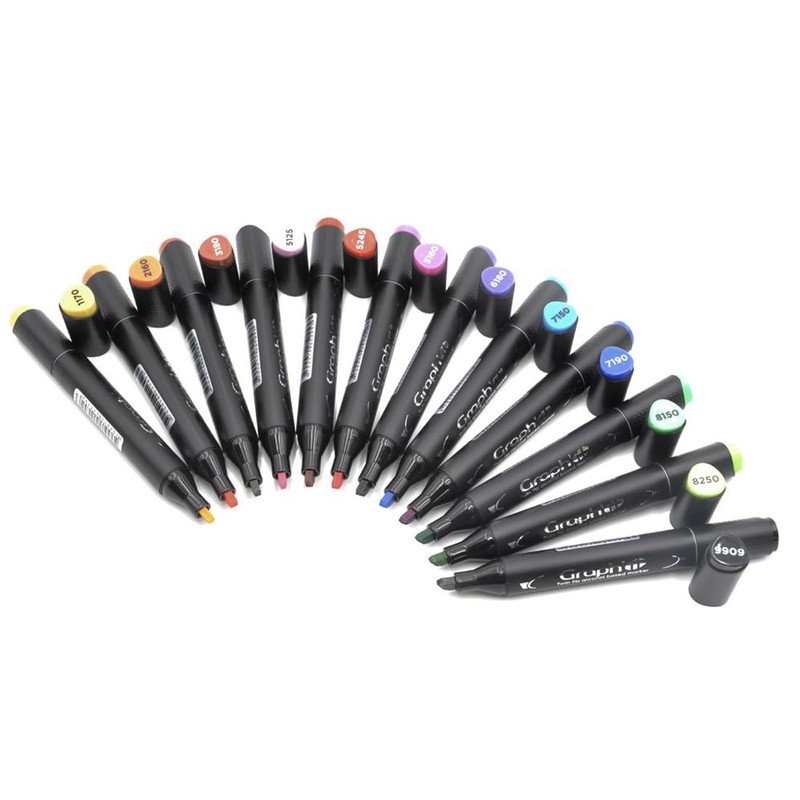 Graph'it Pack of 12 Double Ended Alcohol Based Markers Classic