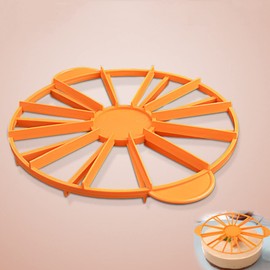 Rotulador redondo para rebanar tartas y tartas, divisor de pasteles, cortador de tarta de queso, marcador de porción de pastel de 10 o 12 rebanadas de doble cara, funciona para pasteles de 10 pulgadas de diámetro