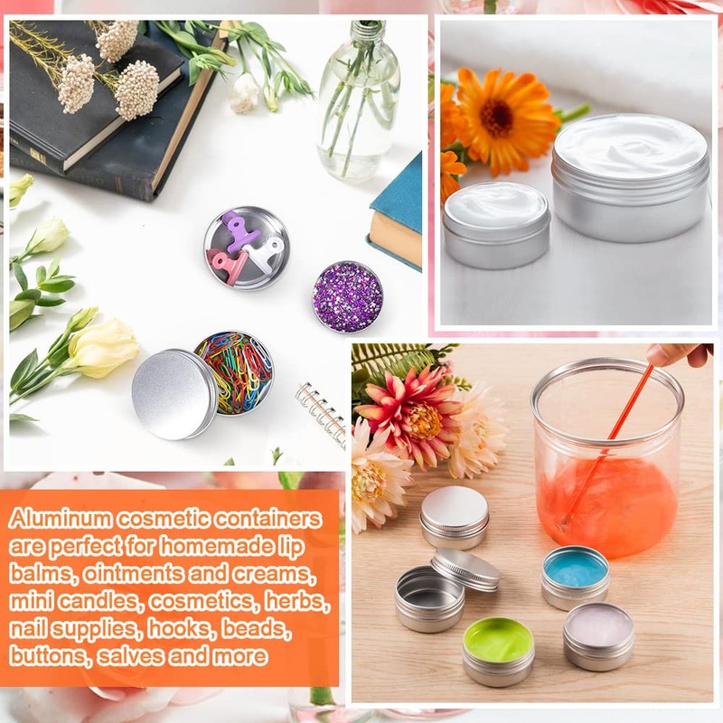 KBNIAN Pack of 30 Aluminium Empty Jars 15 ml Aluminium