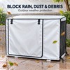 Outdoor Air Conditioner Cover, Oxford Cloth Weather Protector with Roll-Up