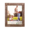 HomeRoots 14" X 18" Rustic Farmhouse Espresso Wood Frame