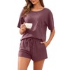 VINTATRE Pajama Sets for Women Waffle Knit Lounge Set 2