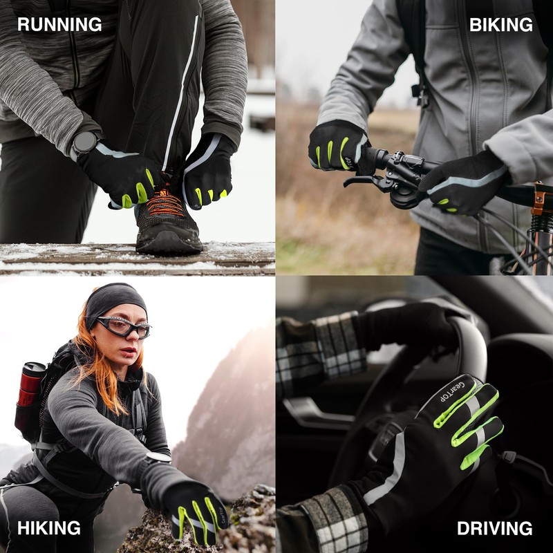 GearTOP Performance and Touch Screen Gloves - Great for Running