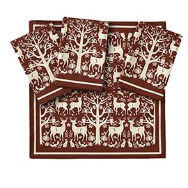 Vern Yip by SKL Home Harvest Otomi Napkin (4-Pack),Rust