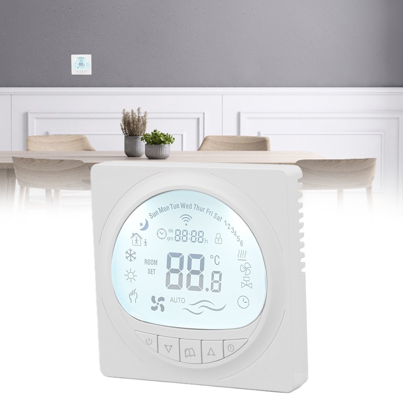 Floor Heating Thermostat Programmable Large LCD Display Plumbing Temperature Controller