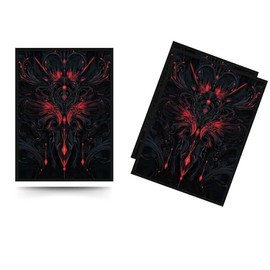 Sammelkartenhüllen für MTG, TCG & Sportkarten – 100 Stück – 66 x 92 mm – Kristallklare Vorderseite & Glänzende Art-Rückseite – Deck Protector Sleeves - Schwarz