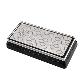 Gokoti Double-Sided Diamond Sharpening Stone,Whetstone Honeycomb Plate with Non-Slip Base(400/1000 Grit)