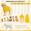 BSOON Impermeable para Perros con Capucha con Rayas Reflectantes (2XL)