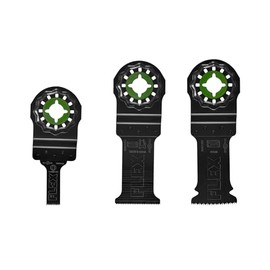 FLEX 3-Piece Oscillating Tool Plunge Cut Set, Cuts Wood, Wood with Nails, Metal, Drywall, PVC - FAM40101-3