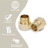 Bwintech Bwintech 6 Pcs 1/2" Female to 1/2" Male BSP Thread Brass Hex Nipple Reducing Connector for Pipe Connecting Conversion