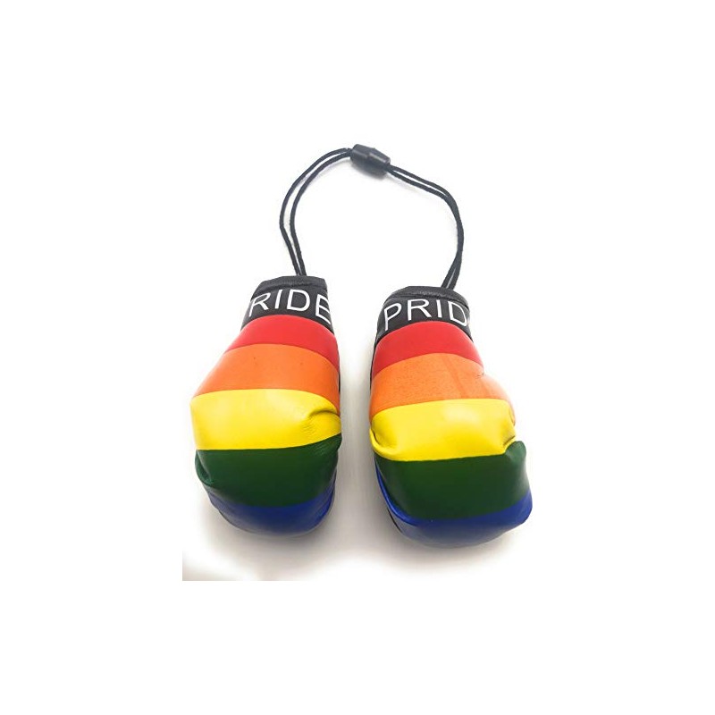 Red Hat Ent Hanging Car Mirror Mini Boxing Gloves (Pride