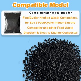 2.9 Pounds Odor Absorbing Filter Refill for FoodCycler Kitchen Waste Composters, Replacement Activated Charcoal Compatible with Eco 5 FoodCycler Electric Composter