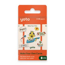 Yoto Make Your Own Cards – 5 Blank Audio Cards for Use with Kids Yoto Player & Mini Bluetooth Speaker, Play Audiobook Stories Music Radio Podcasts Learning Activities, Fun Gift for Children All Ages