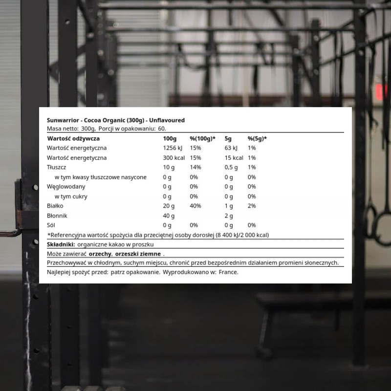 Sunwarrior Organic Harvest Cocoa Powder 100% cocoa 300g