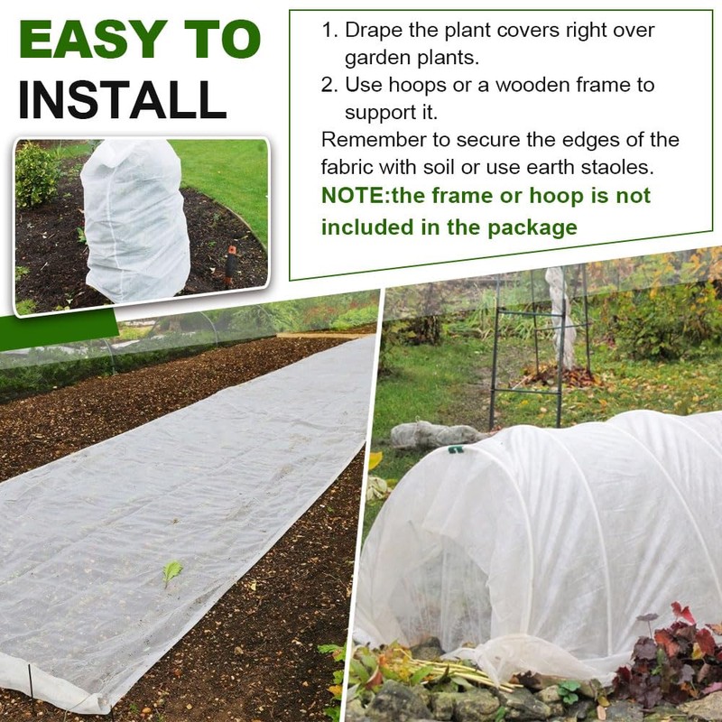 Sprthrd Plant Covers Freeze Protection 6.5 x 16.4 FT 1.2oz/yd²
