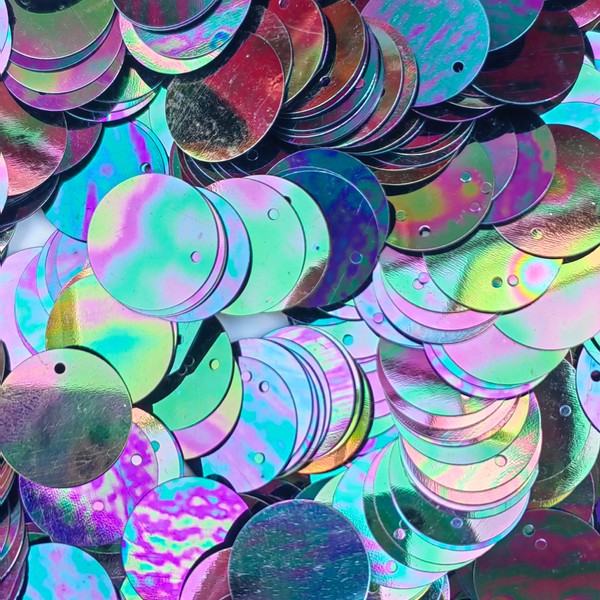 Flat Iridescent Black Bulk Loose Sequins Black Metallic Iris Rainbow