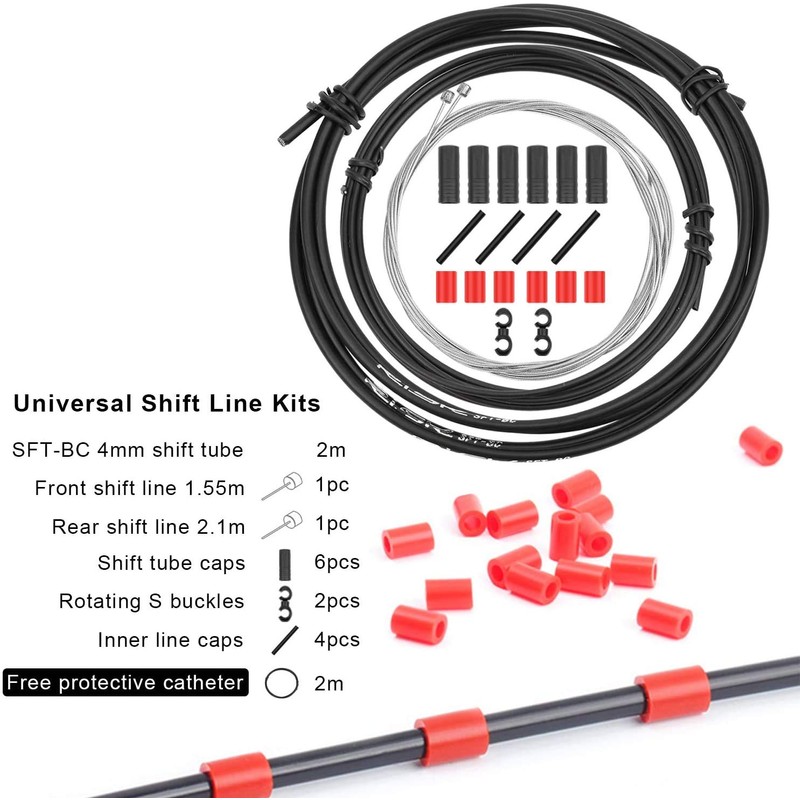 CTRICALVER Bike Shift Derailleur Cable and Housing Kit - Universal