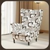 Gugxiom Armchair Cover, Wing Chair, 2-Piece Printed Wing Chair Cover,
