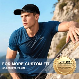 TAGVO 2 Packs Unisex Sport Baseball Cap for Men Women, Quick Dry Folding Lightweight Anti-UV Running Sun Hat, Breathable Adjustable Outdoor Golf Caps, Ideal Hats for Fishing Hiking Cycling Tennis