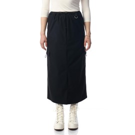 ESTEEZ Womens Cargo Midi Skirt - Utility Skirt for Women - Pockets & Comfortable Fit (EX802268 Black 2)