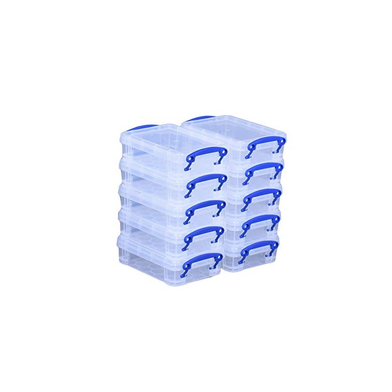 Really Useful Plastic Storage Box 0.35 Litre Clear (Pack of